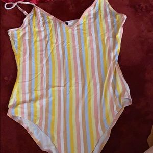 Stripped body suit. Size medium.